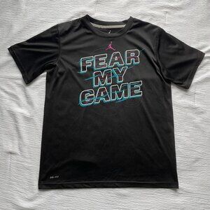 Fear My Game Jordan Dri-Fit Polyester Youth XL (13-15) Basketball T-Shirt
